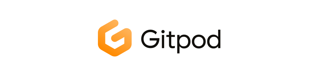 (Logo) The image displays the Gitpod logo, featuring a stylized orange hexagonal graphic resembling a 'G' next to the black text 'Gitpod' on a white background. Text: Gitpod Colors: #FF9900, #FF6600, #000000, #FFFFFF Note: The image combines a distinct graphic symbol with a brand name, presented in a clean, identifiable format typical of a corporate or product emblem.