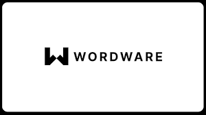 (Logo) A minimalist black and white logo for the brand "WORDWARE," featuring a stylized, geometric 'W' icon immediately preceding the company name in all caps. Text: WORDWARE Colors: #000000, #FFFFFF Note: This image is a professional, stylized graphic intended for brand identification, consisting of a custom icon and the company name.