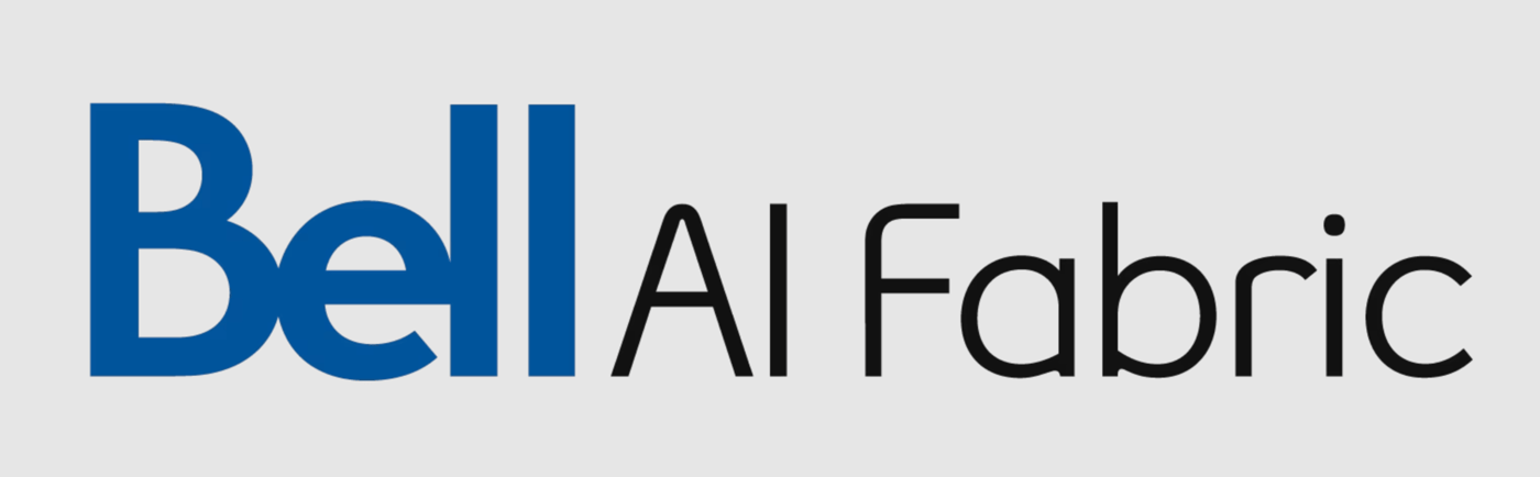 (Logo) A clean wordmark logo featuring the text 'Bell AI Fabric' on a light grey background. Text: Bell AI Fabric Colors: #0055a5, #1a1a1a, #e5e5e5 Note: The image displays a clean corporate wordmark representing the brand name 'Bell AI Fabric'.
