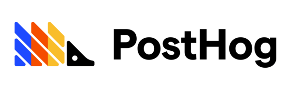 (Logo) The logo of PostHog, featuring a stylized, colorful hedgehog graphic next to the brand name 'PostHog' in black text. Text: PostHog Colors: #1D59F9, #F14F12, #F9C131, #000000 Note: The image features a company brand name accompanied by a distinct, stylized graphic icon, which is characteristic of a corporate logo.